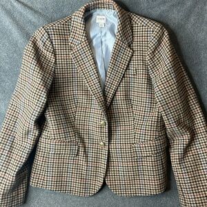J. Crew Houndstooth Blazer in Brown and Black